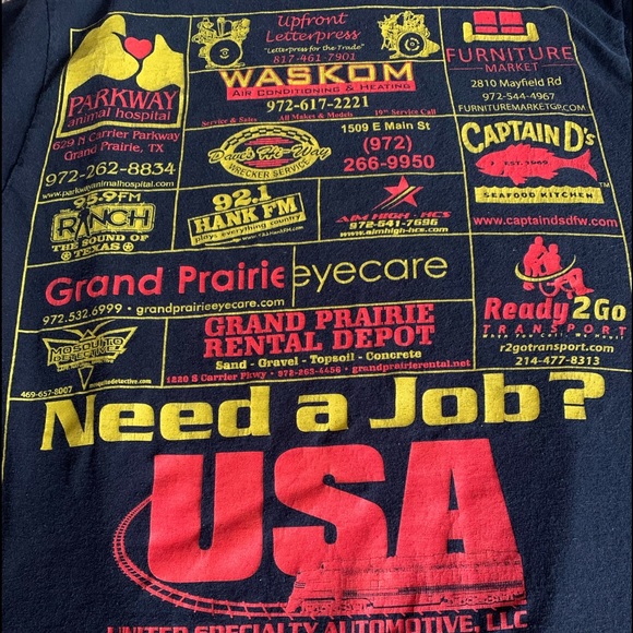 South Grand Prairie Warriors School Short Sleeve Black Tee Shirt Mens Size Small - Picture 6 of 7